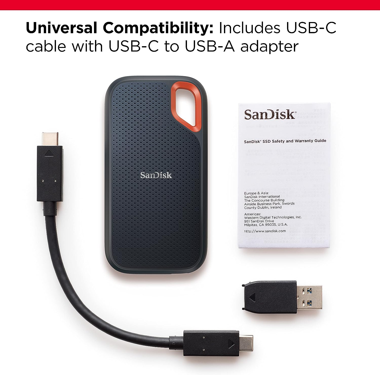 SanDisk Extreme Portable SSD 1TB - 1050/1000MB/s - SDSSDE61-1T00-G25