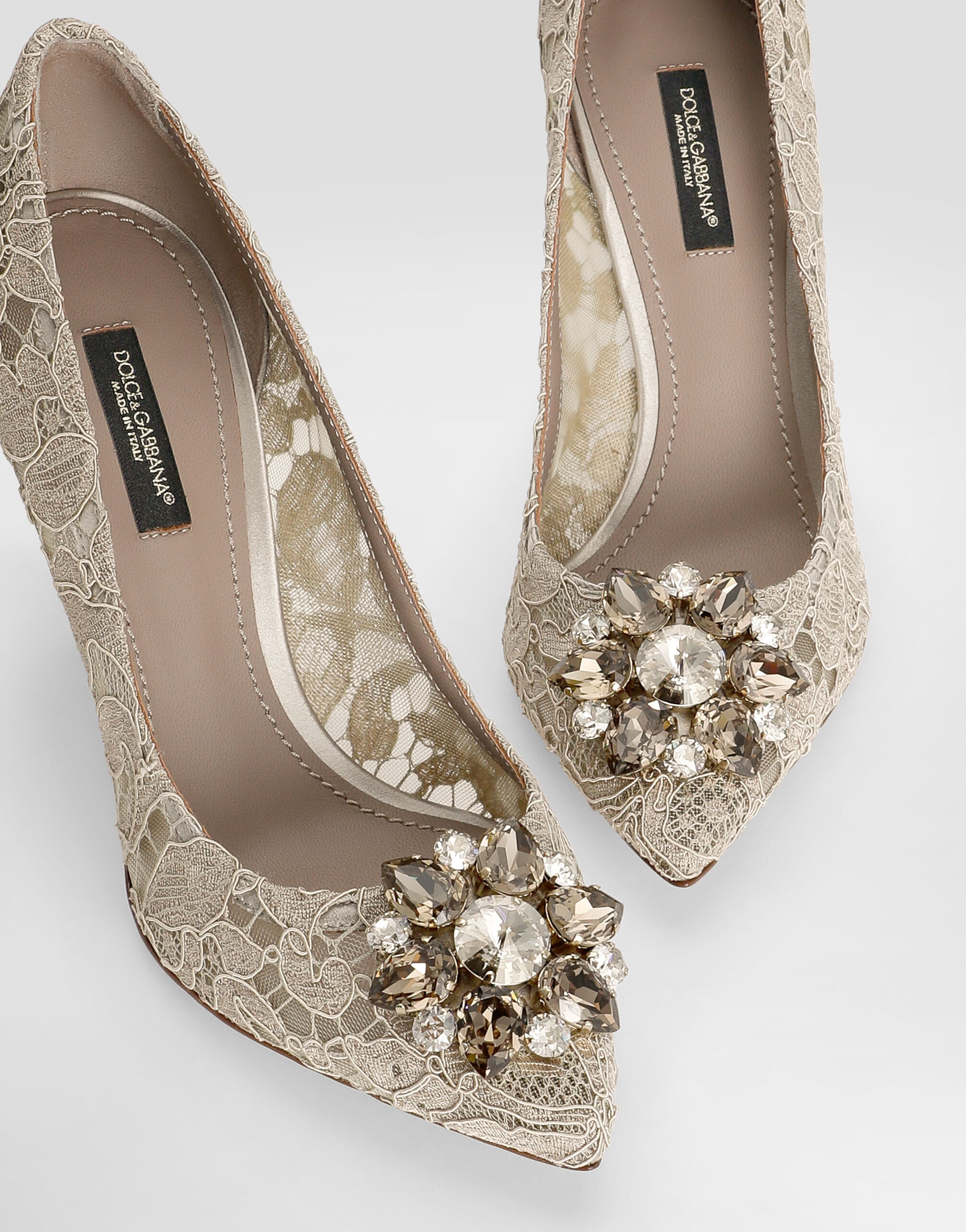 Pump In Taormina Lace With Crystals - Women | Dolce&Gabbana