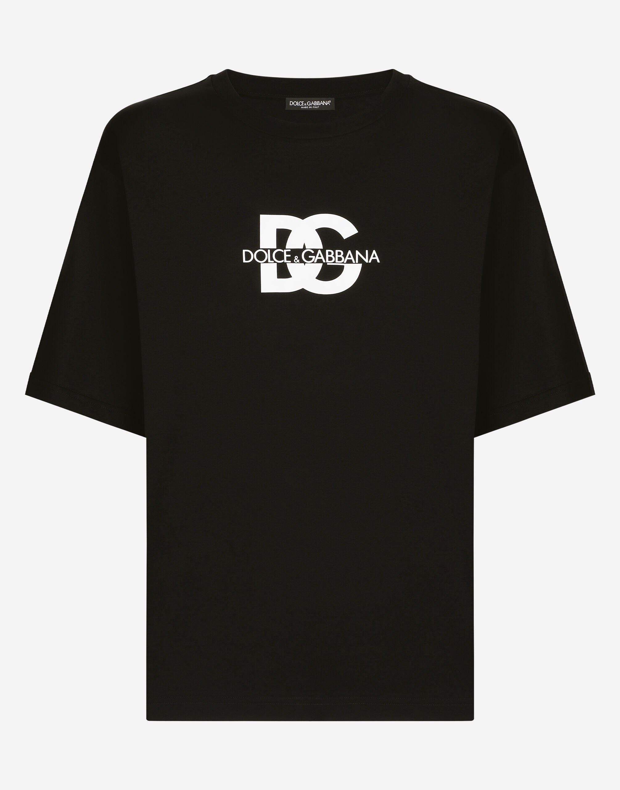 Short-sleeved T-shirt with DG logo print in Black for Men