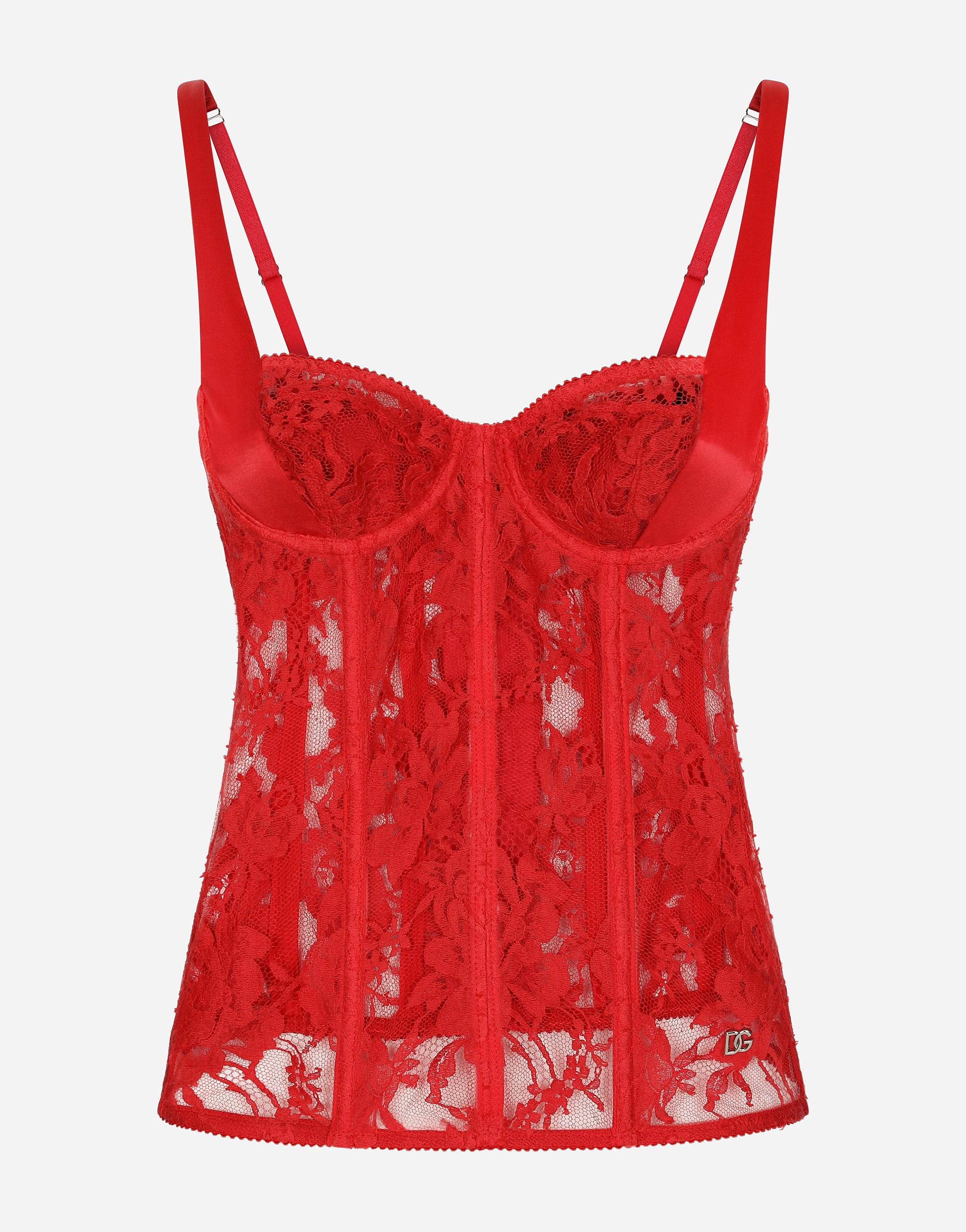 Lace lingerie corset in Red for Women | Dolce&Gabbana® US