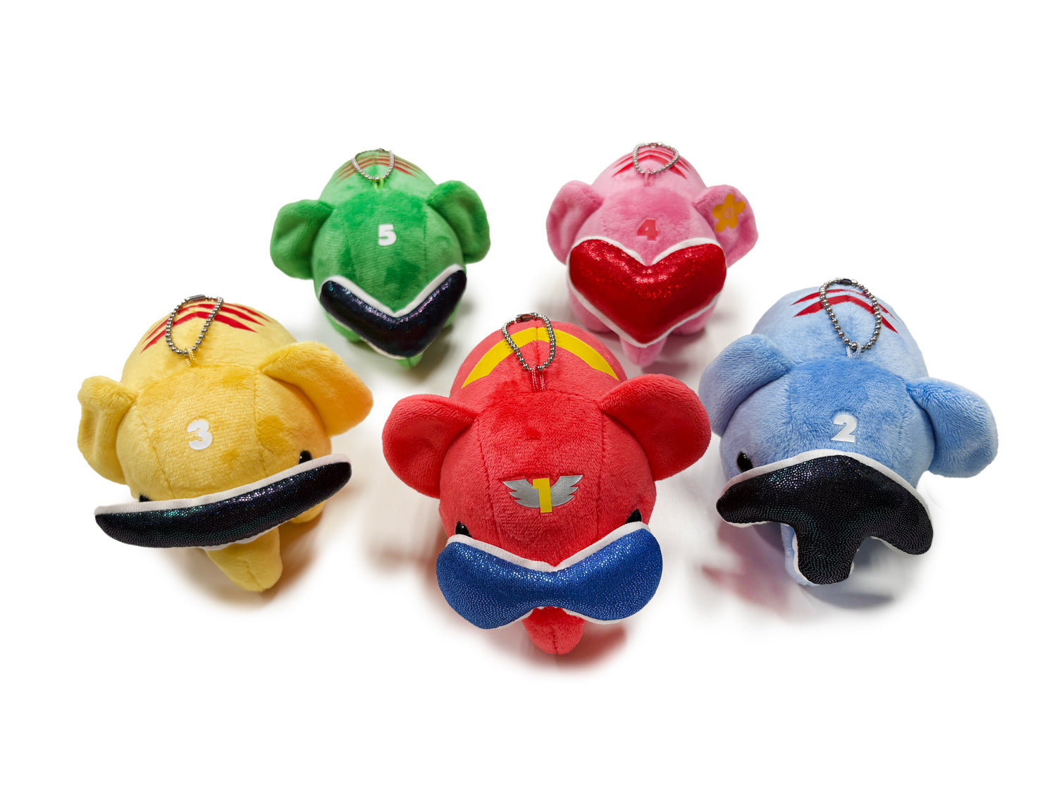 どむぞうくんとなかまたち ボールチェーンぬいぐるみ 5色セット