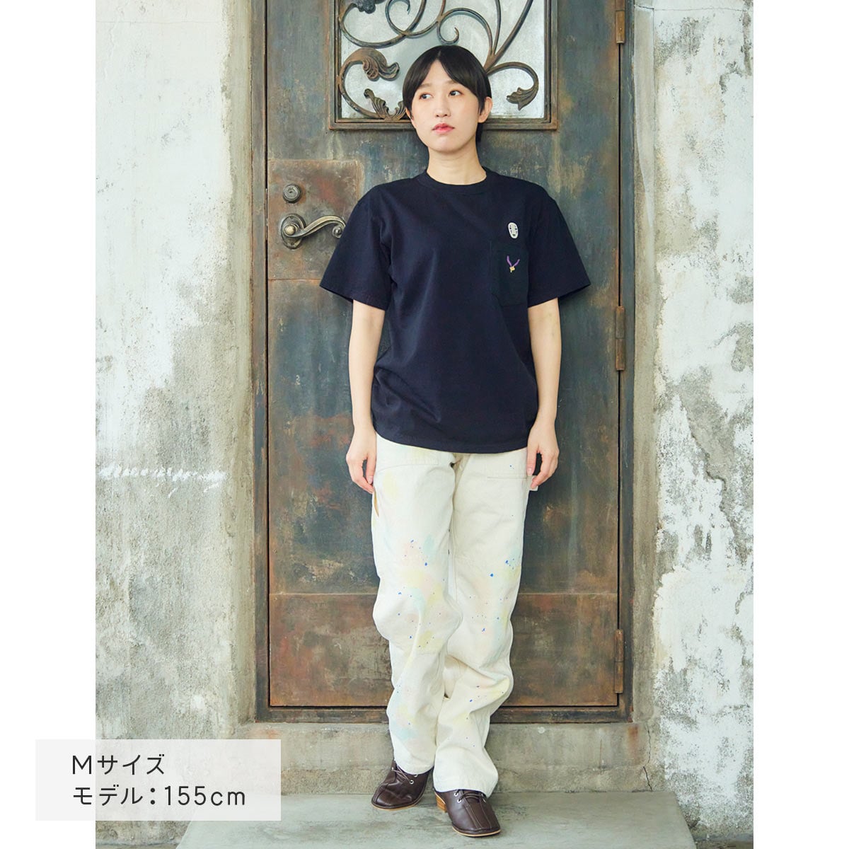 GBL】千と千尋の神隠し Good On コラボポケット刺繍Tシャツ カオナシ