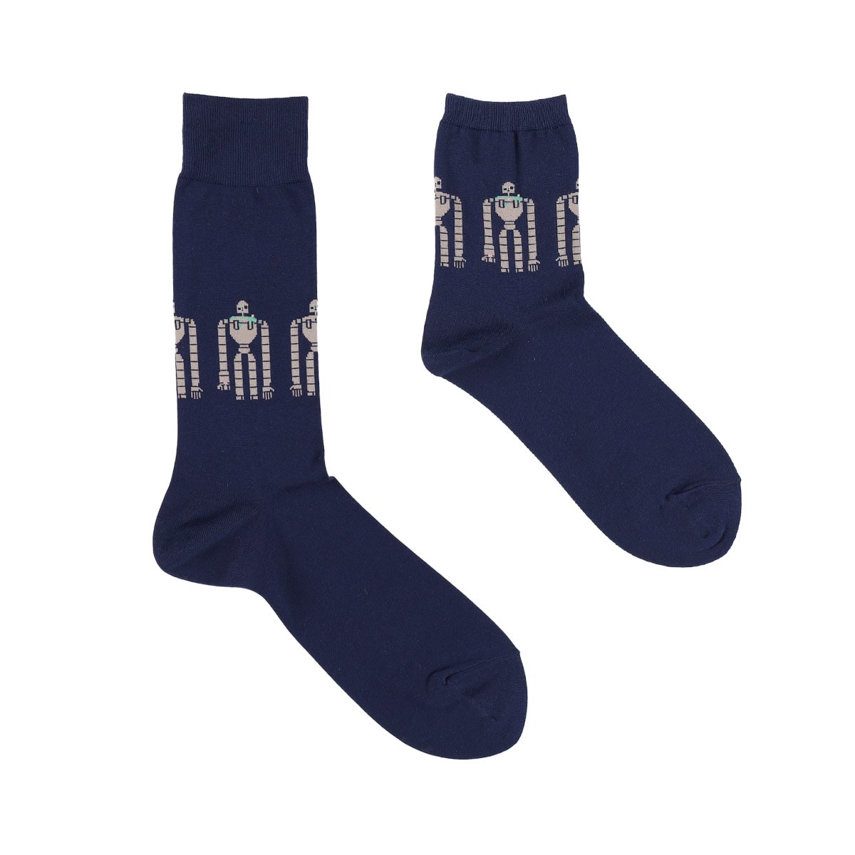 天空の城ラピュタ ロボット兵柄ソックス(ネイビー) | どんぐり共和国