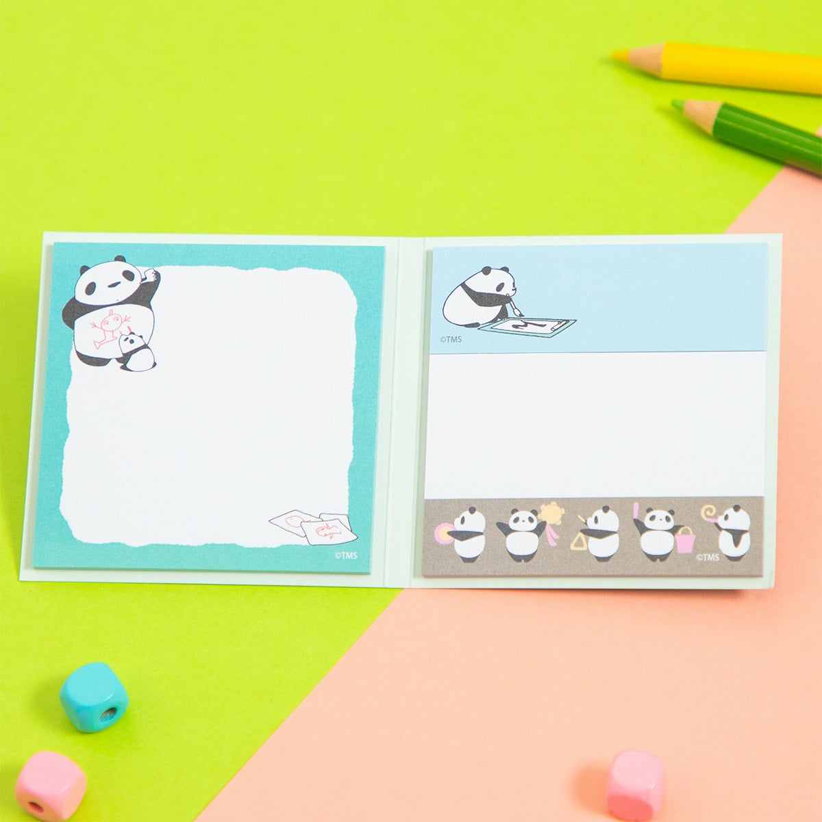 パンダコパンダ ブック型ふせん（グリーン） | どんぐり共和国そらのうえ店