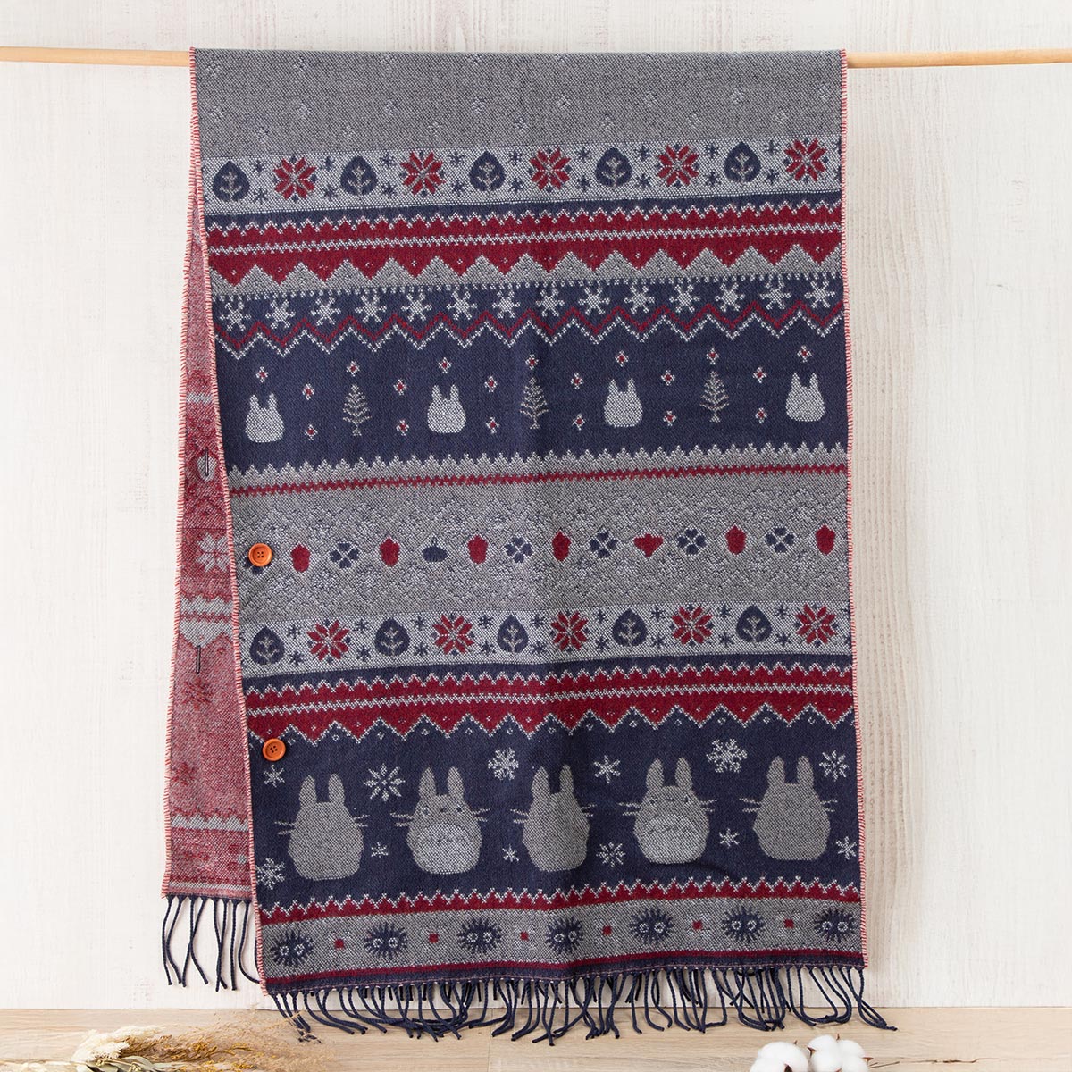 となりのトトロ ボタン付ストール 雪の結晶 | どんぐり共和国そらのうえ店