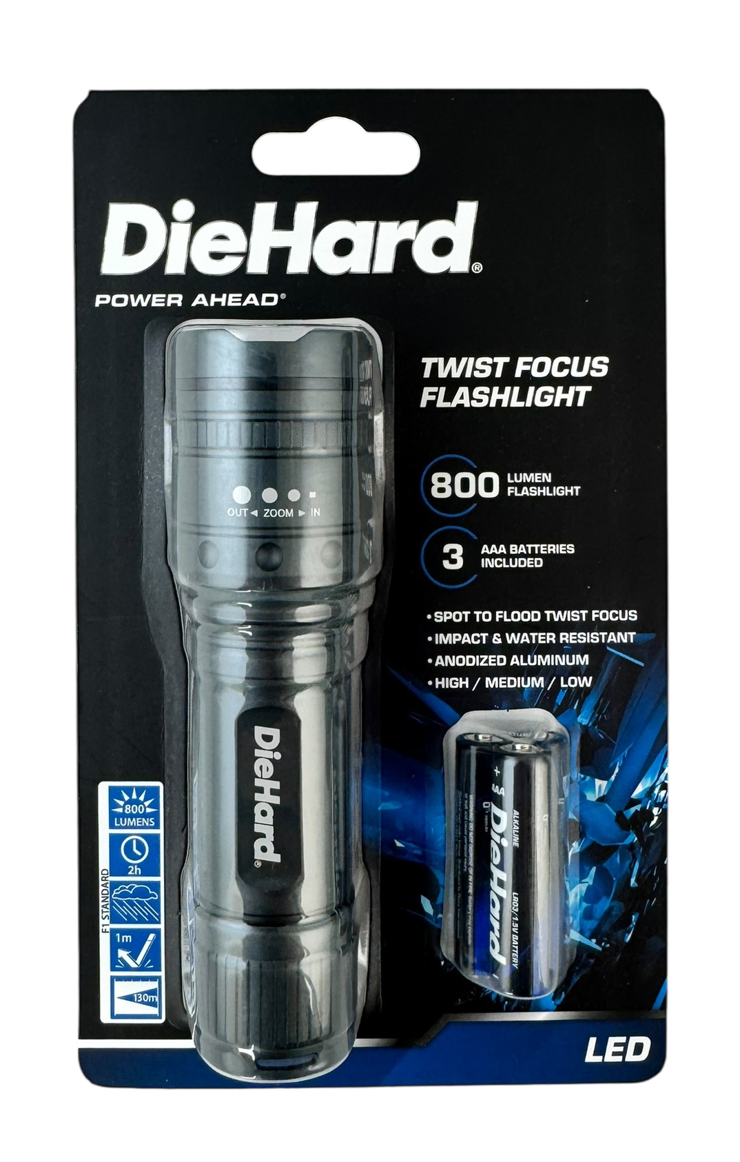 DieHard Twist Focus 800 Lumen Flashlight | Dorcy