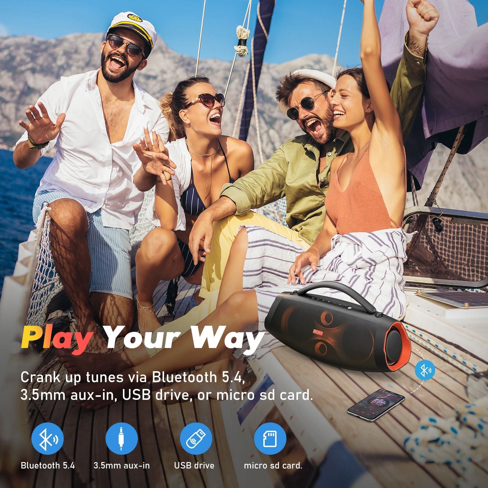 Doss Extreme Boom Pro D200 Outdoor Bluetooth Speaker