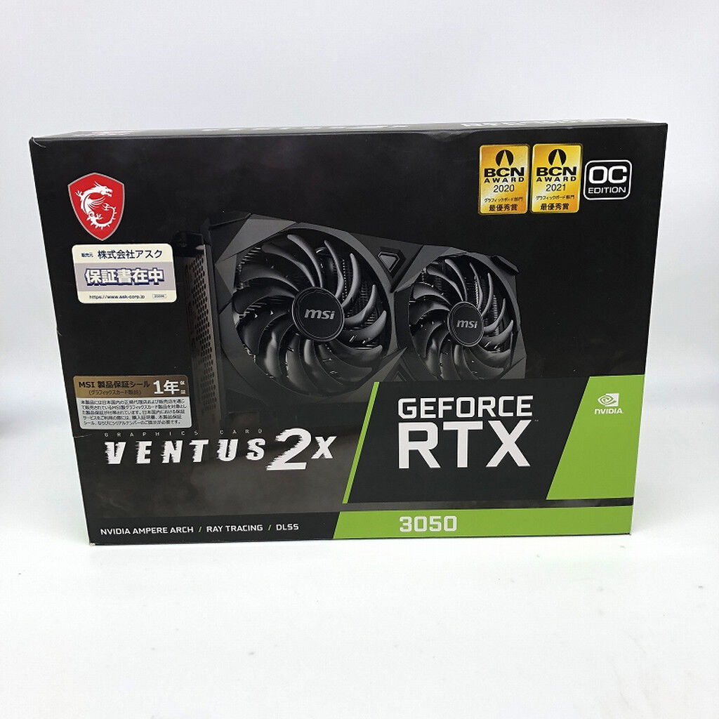 MSI GeForce RTX 3050 VENTUS 2X 8GB 中古 中古】MSI GeForce RTX 3050