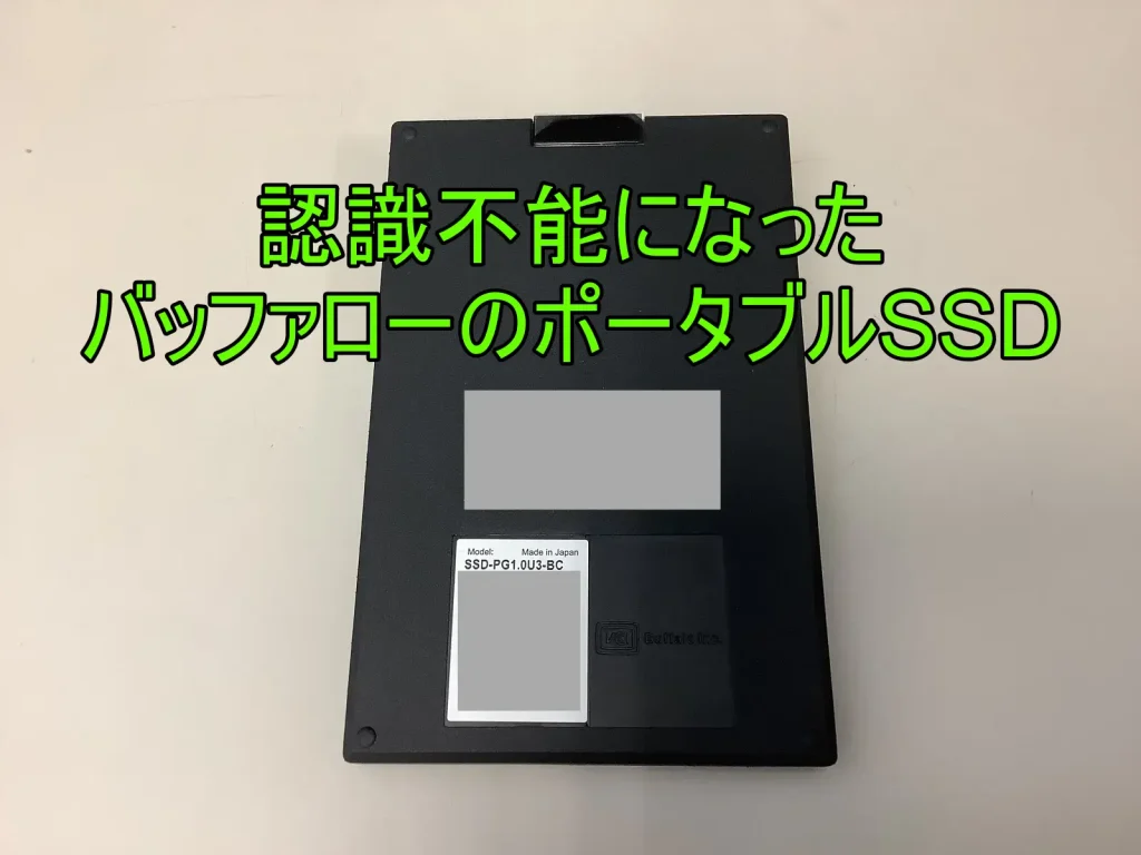 BUFFALOのポータブルSSDが認識しない SSD-PG1.0U3-BC | データSOS