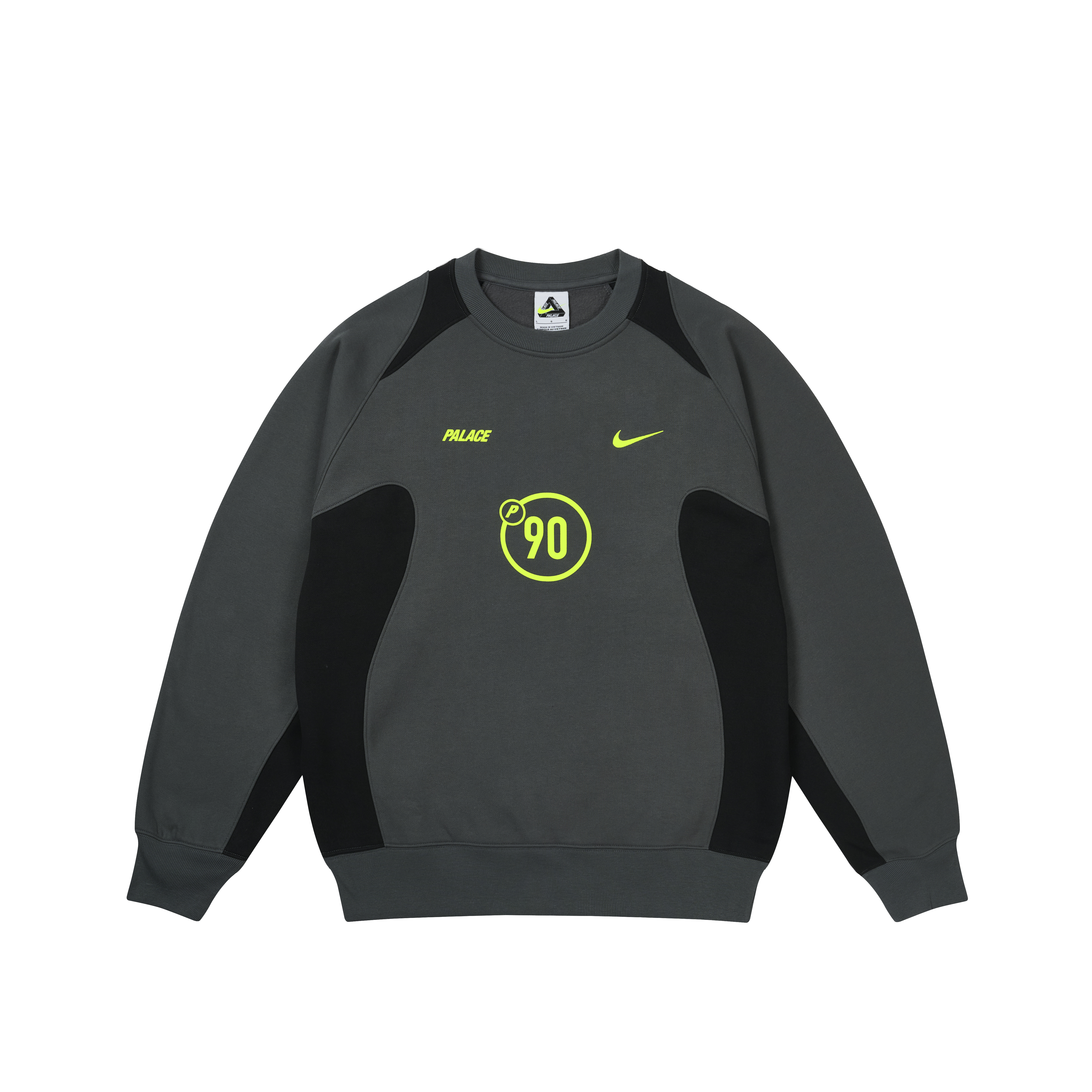 PALACE NIKE TOTAL P90 CREW GREY | PALACE SKATEBOARDS