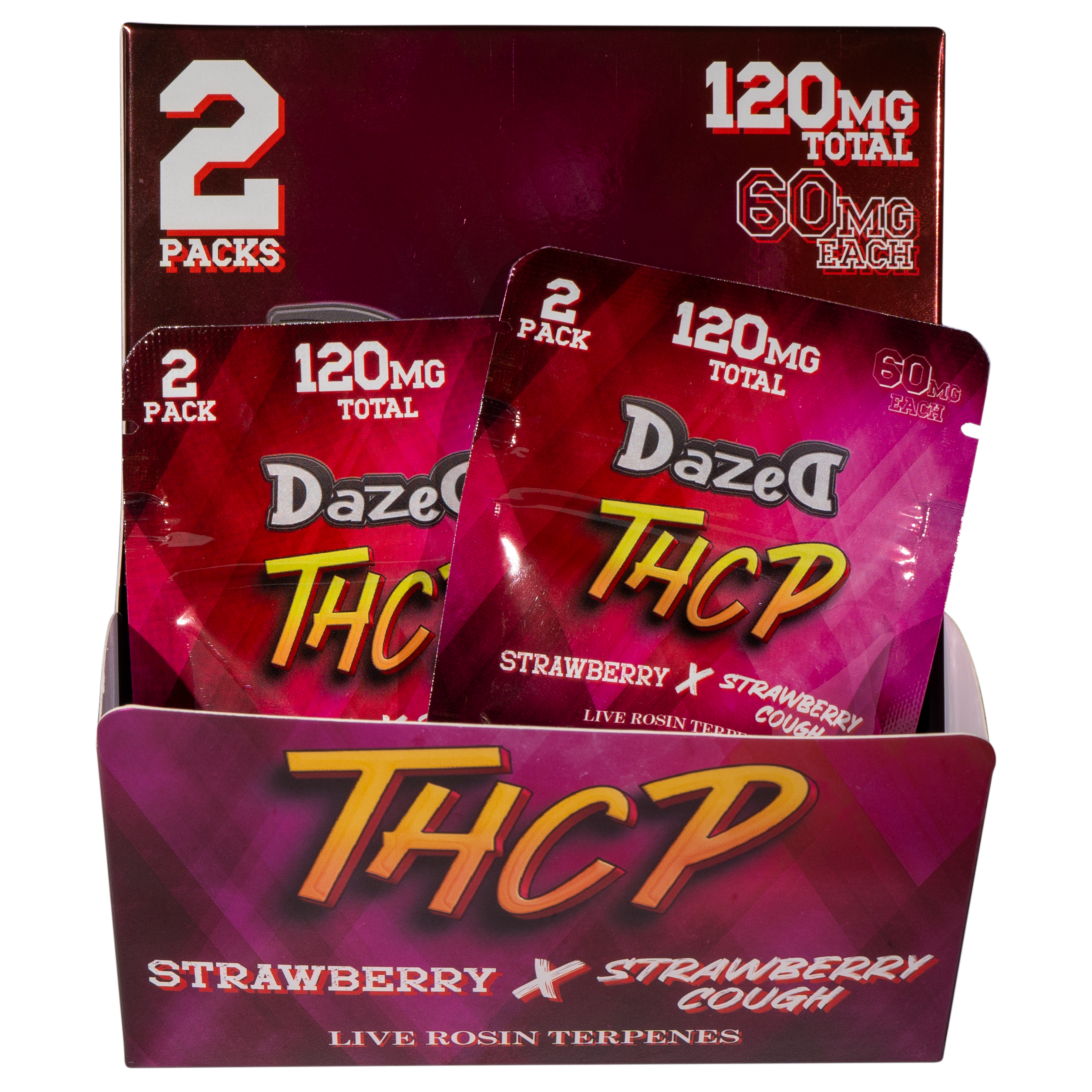 Gummy Dispenser 60mg 2 Pack THCP - Strawberry [30ct]