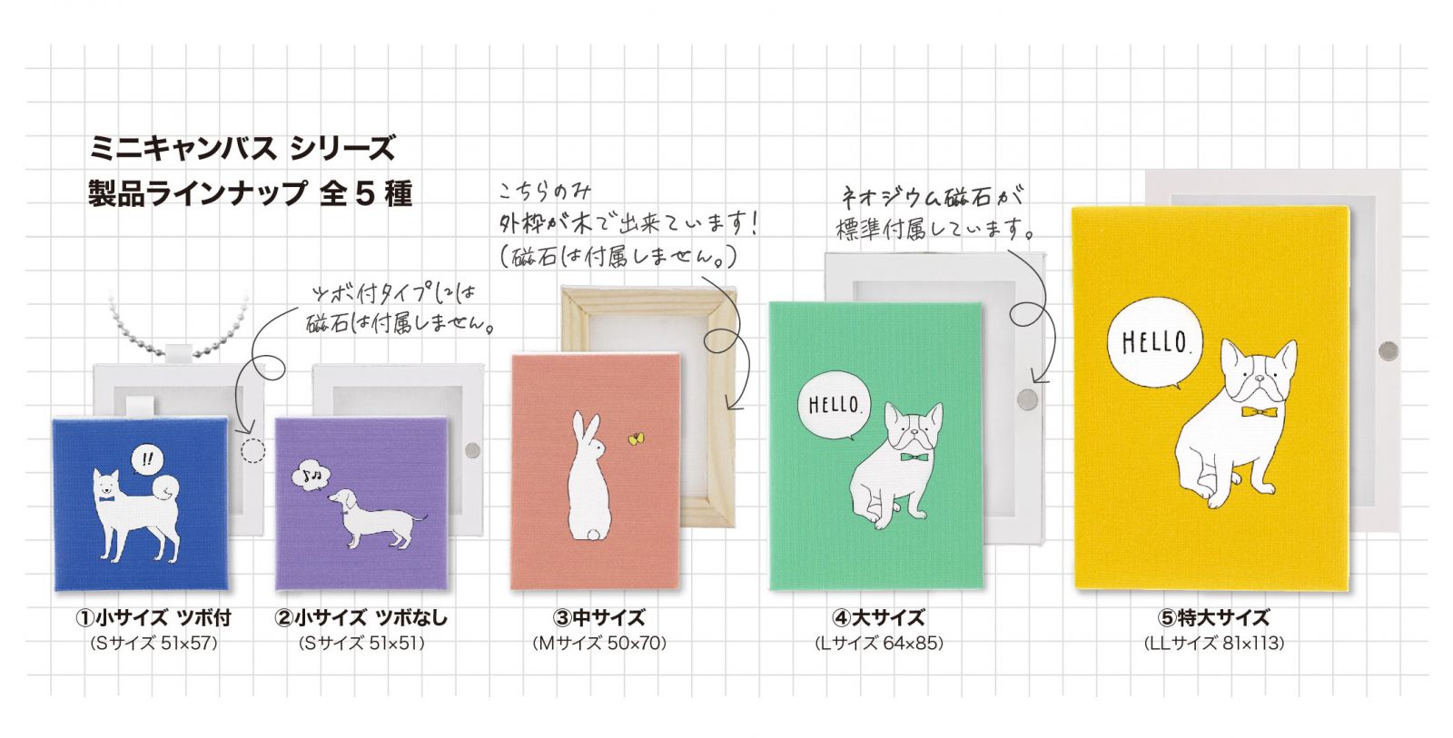 UVプリント対応 小さな可愛いサイズのミニキャンバス