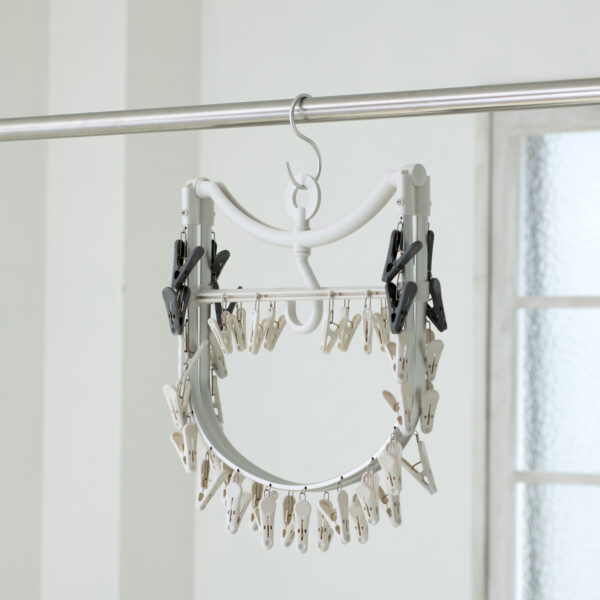 フランドリー・やさしく干し分け角ハンガーアルミ40