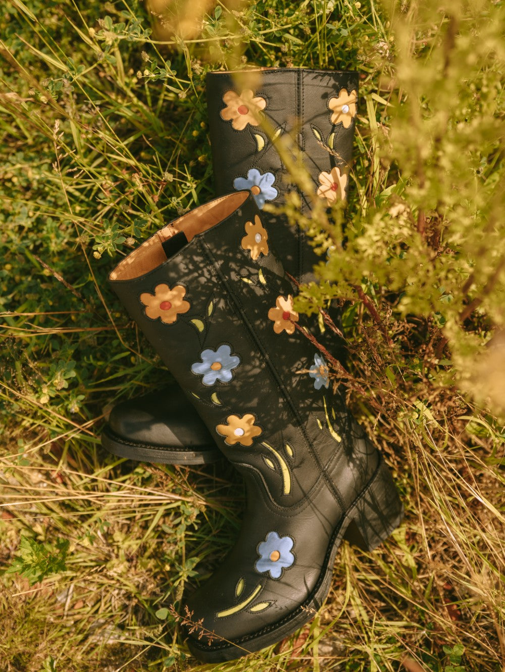 Flower Boots Black – Dandelie