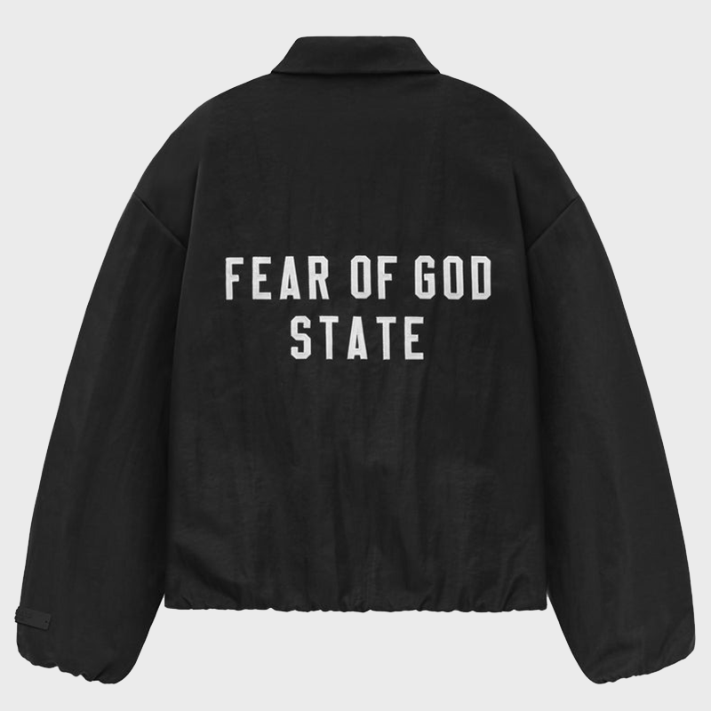 Oversized Essentials Fear Of God State Jacket in Black - Danezon