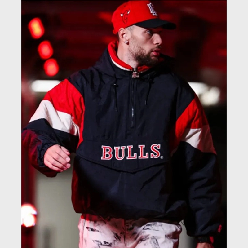 Zach Lavine Chicago Bulls Starter Jacket Black - Danezon