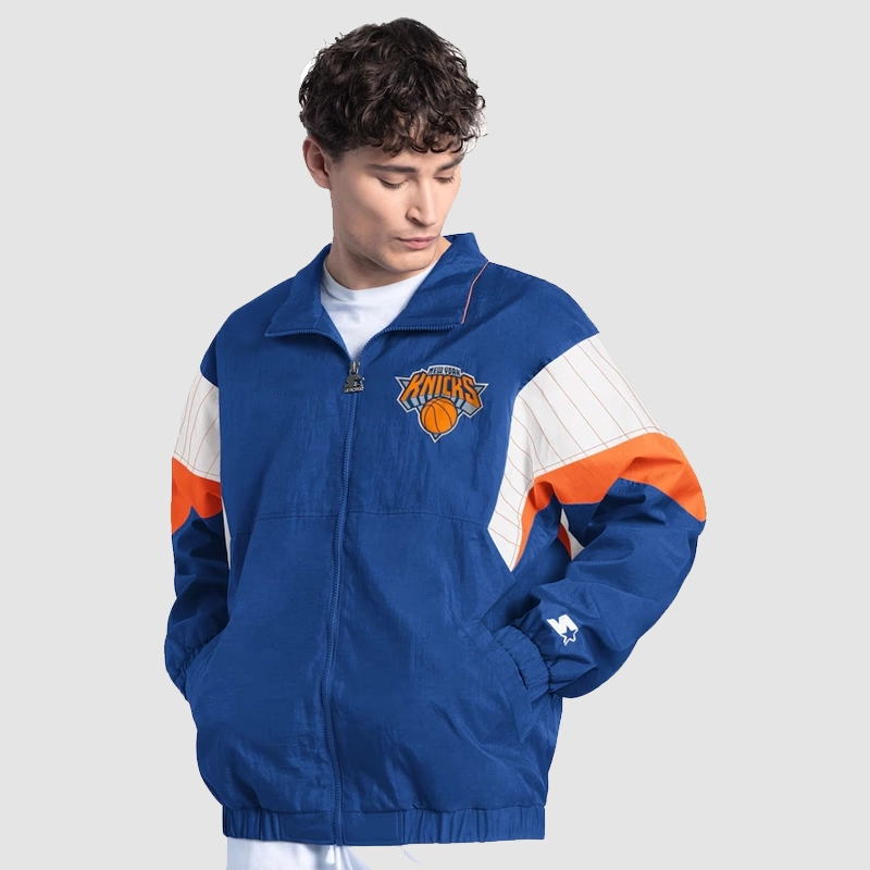 New York Knicks Starter Yard Line Full-Zip Jacket Blue