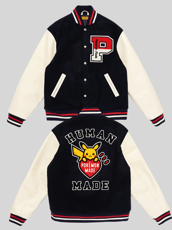 Human Made x Pokemon Varsity Jacket Black | FOR SALE