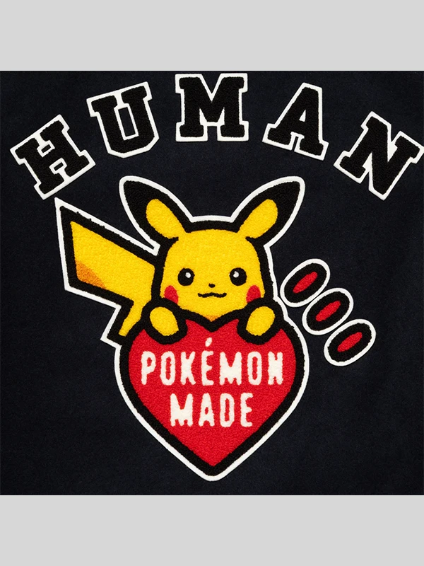 Human Made x Pokemon Varsity Jacket Black | FOR SALE