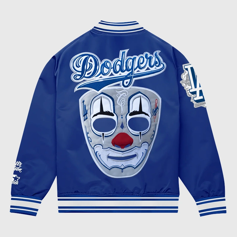 LA Dodgers X Mister Cartoon X Starter Satin Jacket - Blue