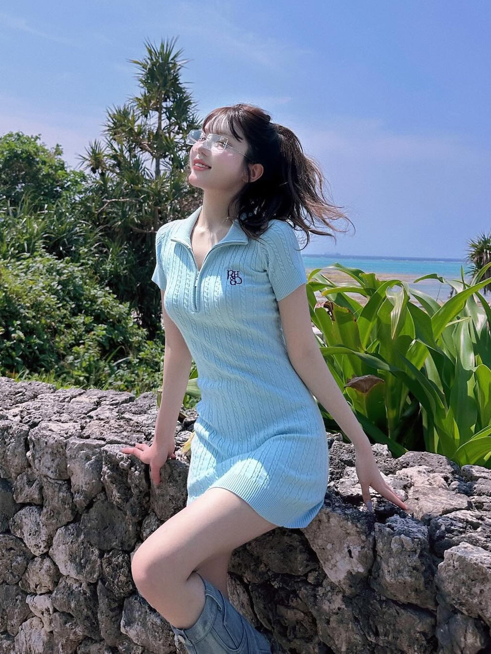 ロゴケーブルニットミニワンピース – Darich (ダーリッチ)