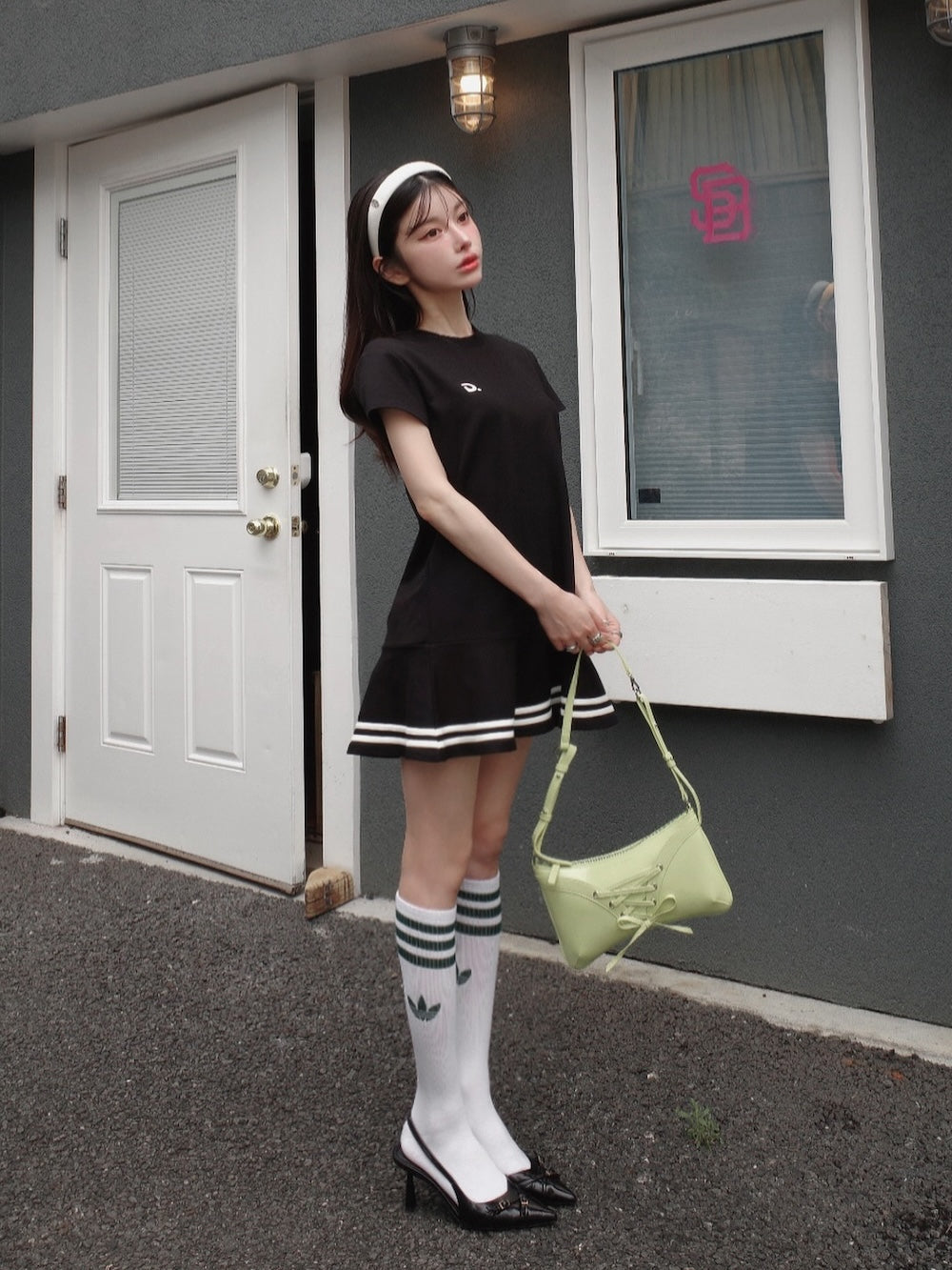 ラインカットフレアミニワンピース – Darich (ダーリッチ)