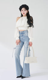 パールネックアメスリブラウス – Darich (ダーリッチ)