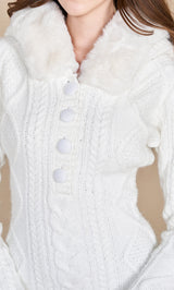 フードファーケーブルニットミニワンピース – Darich (ダーリッチ)