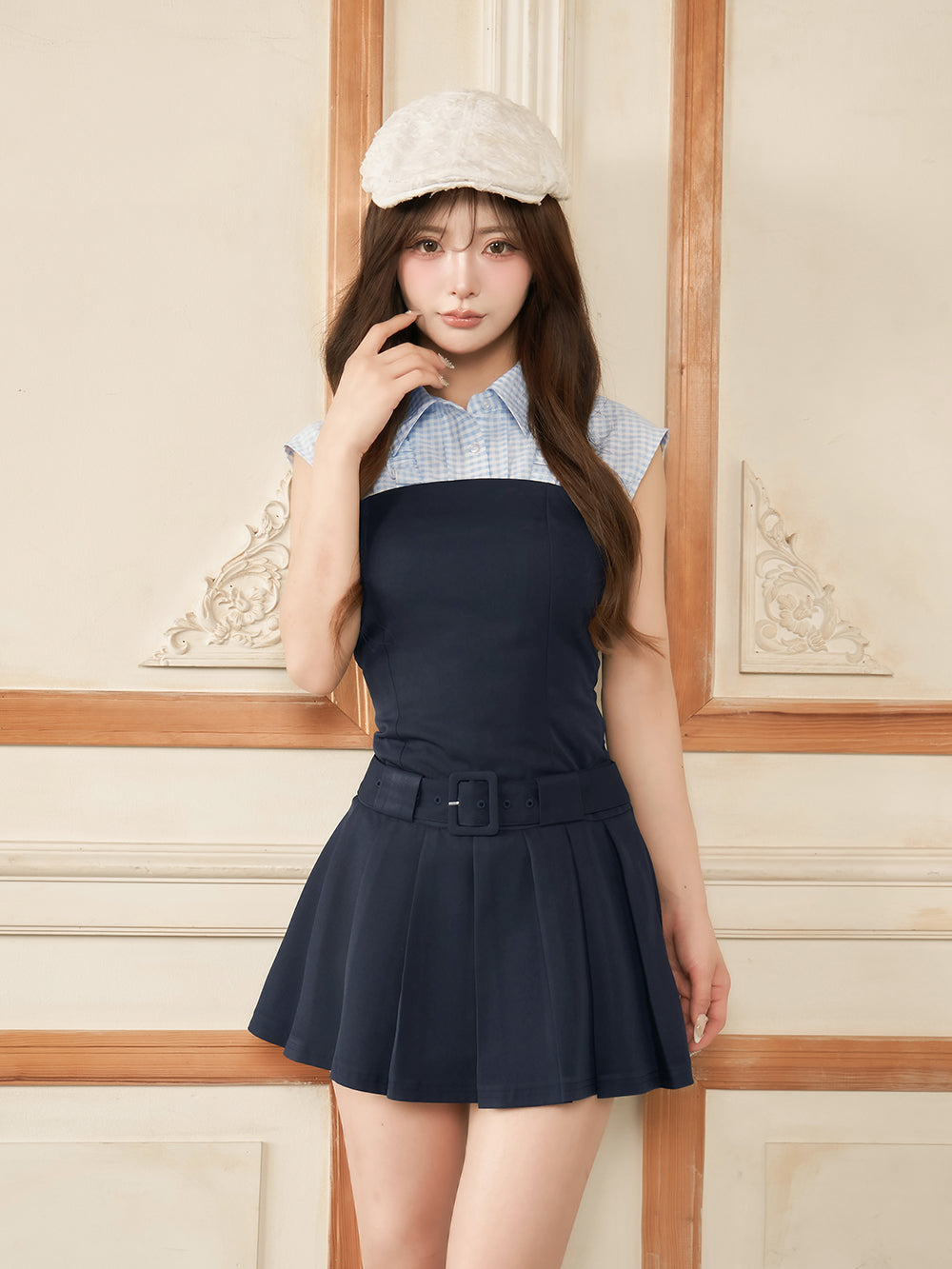 darich ステッチDDロゴニットセットアップ FLサイズ ネイビー ステッチ