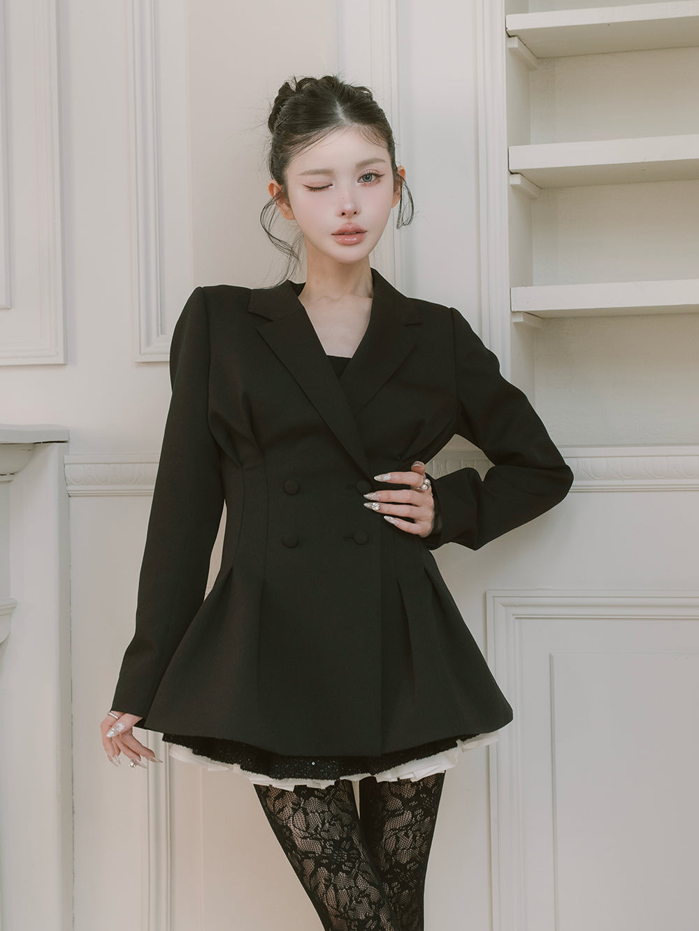 パネルデザインシルエットぺプラムジャケット – Darich (ダーリッチ)