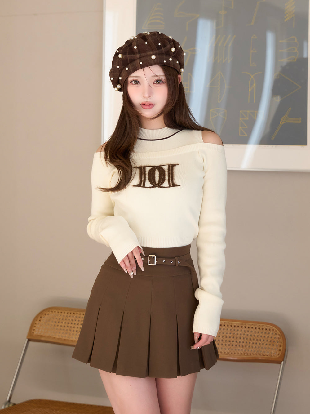 レイヤードライクロゴニットトップス – Darich (ダーリッチ)