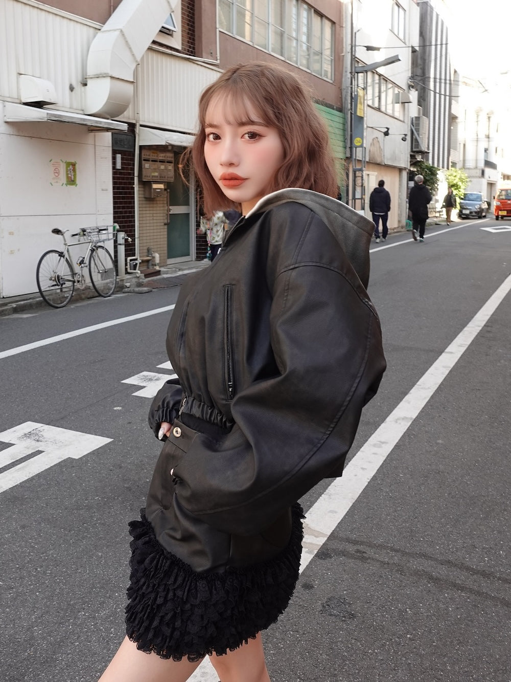 スウェットフーディーレザージャケット – Darich (ダーリッチ)