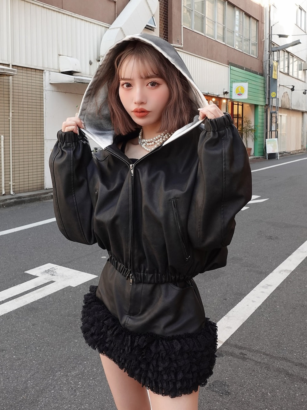 スウェットフーディーレザージャケット – Darich (ダーリッチ)