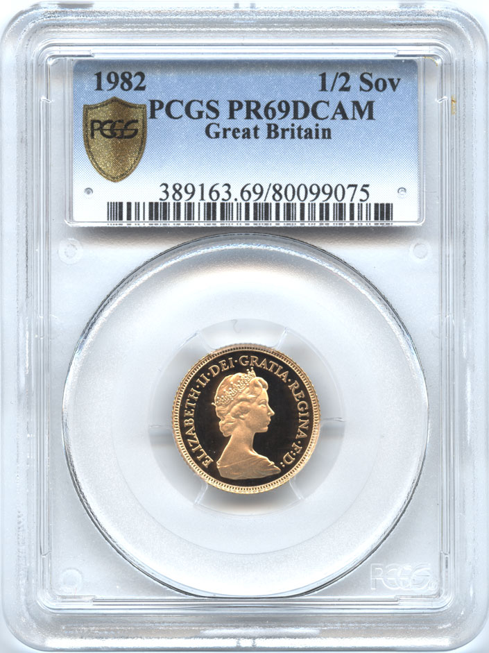 ダルマコインショップ / イギリス 1/2ソボレン金貨プルーフ 1982