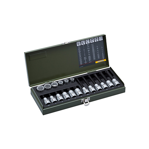 XZN(スプライン)+ダブルヘックスセット No.82296 18Pcs プロクソン