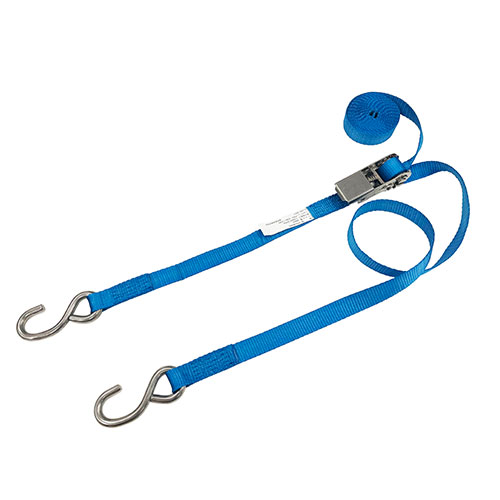 ステンレスラチェット式ベルト荷締機25mm×4.5m オープンフック RTS