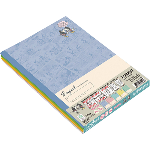 ロジカルノート/B5/ミッキー&フレンズ/A罫/30枚/5冊パック ノS-141A-5P