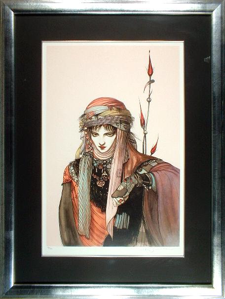 天野喜孝【まなざし】グイン・サーガ絵画（シバクローム、手彩）【作品