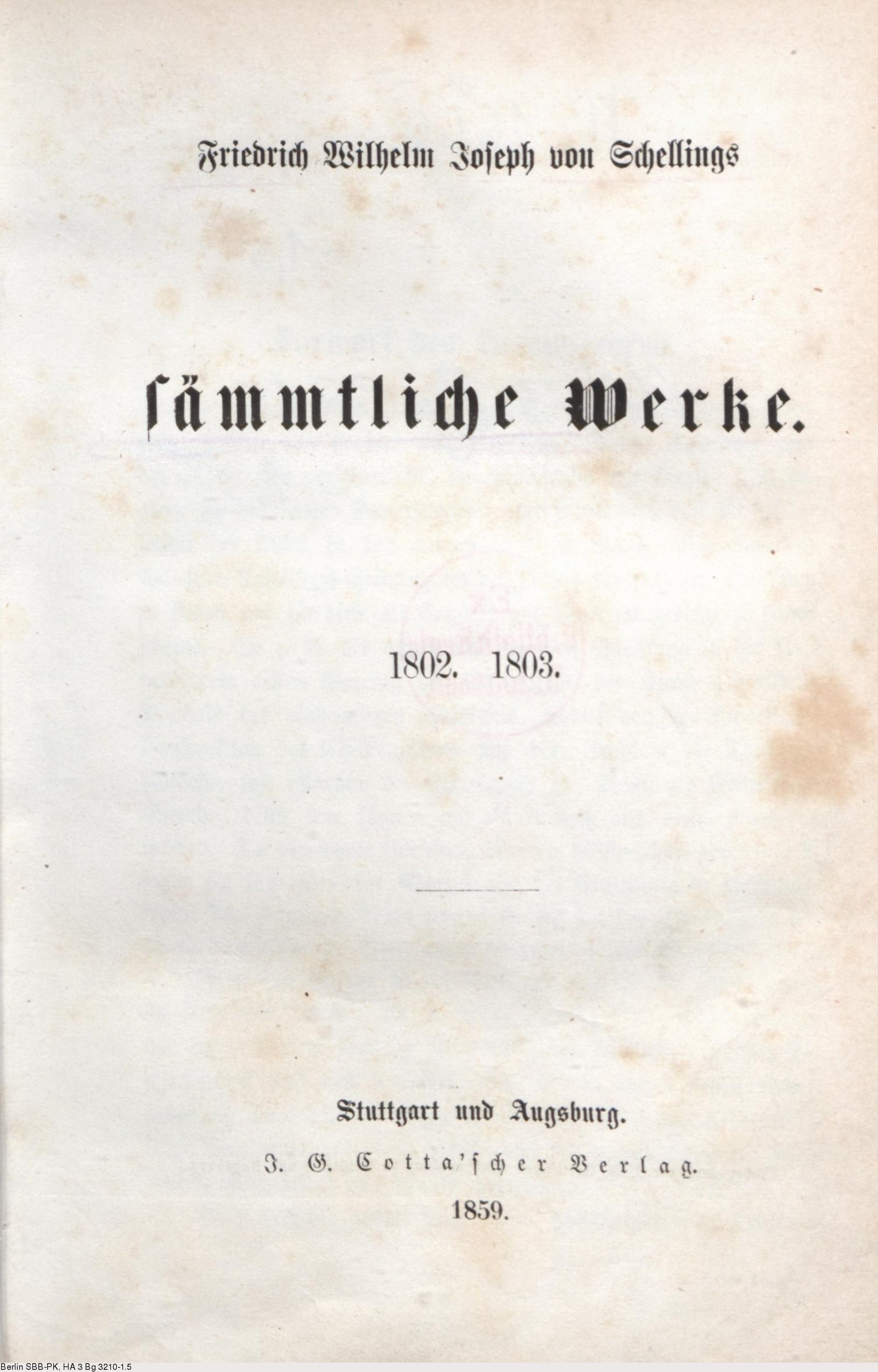 Deutsches Textarchiv – Schelling, Friedrich Wilhelm Joseph von
