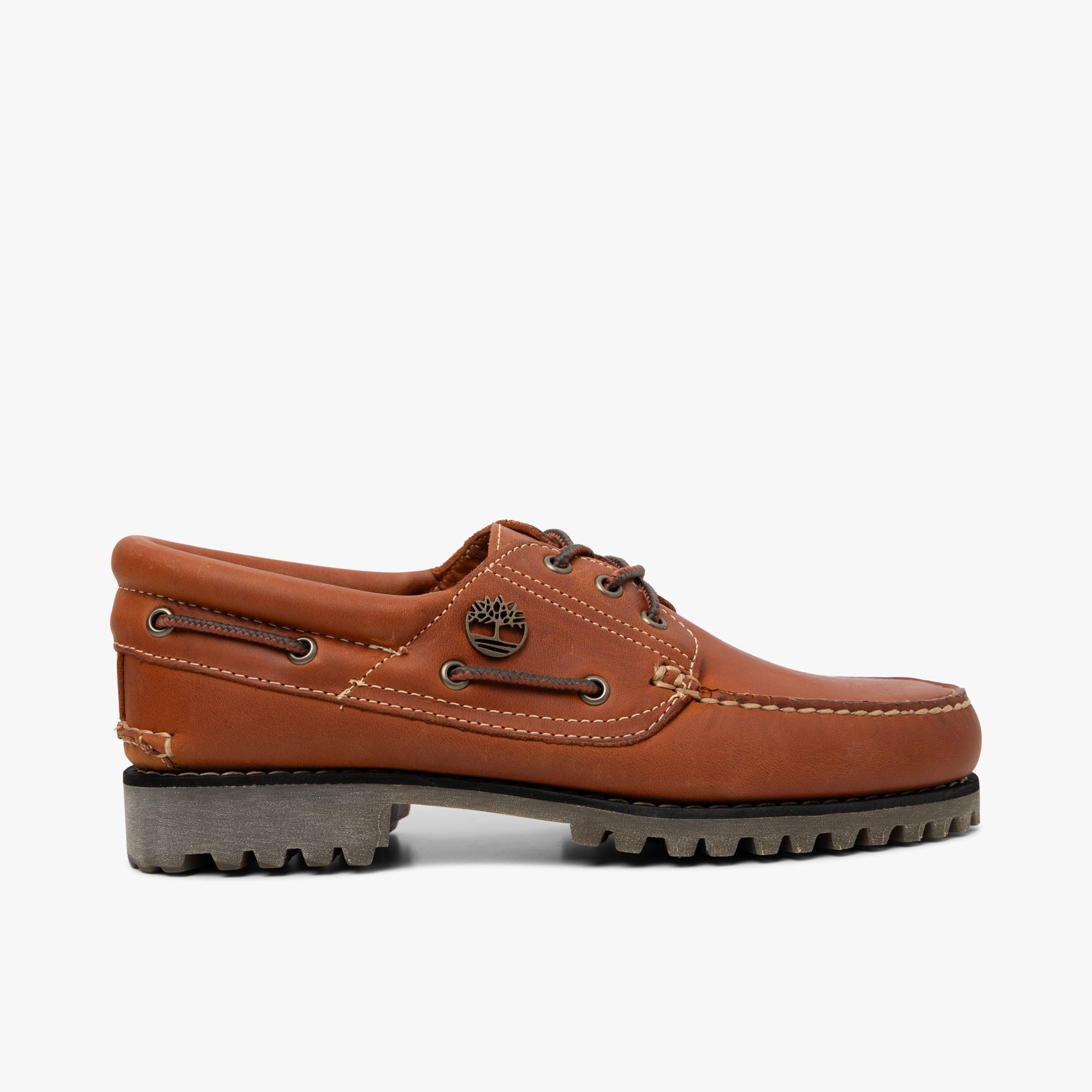 Timberland Authentic 3-Eye Boat Shoe / Orange Full Grain – Livestock