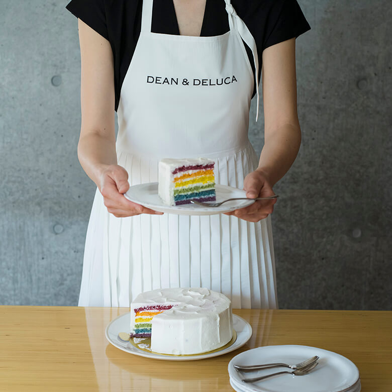 DEAN＆DELUCA×BEAMS COUTURE プリーツエプロンドレス ホワイト | DEAN
