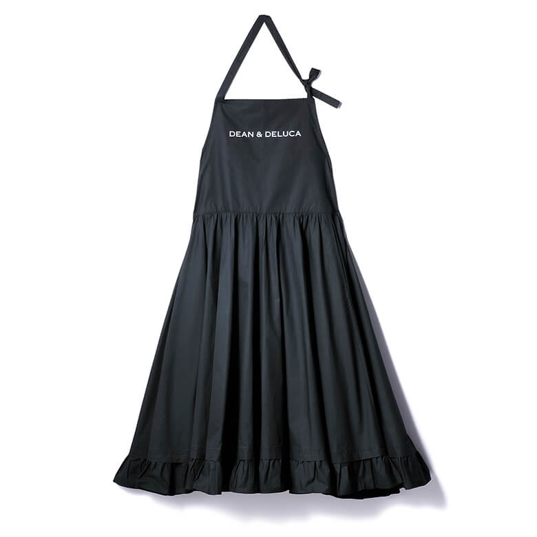 DEAN＆DELUCA×BEAMS COUTURE ギャザーのエプロンドレス ブラック