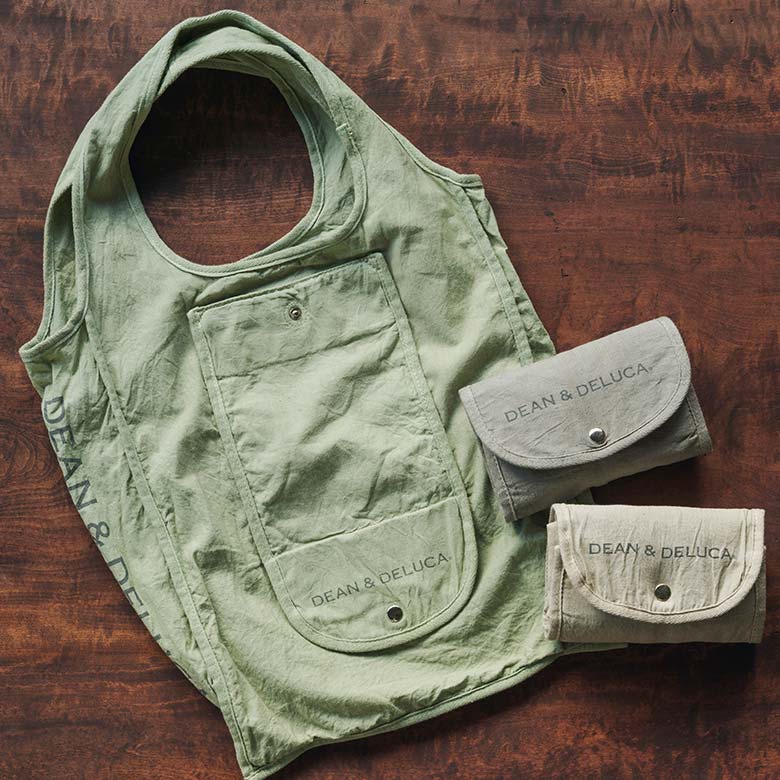 天然染めショッピングバッグ葡萄 グリーン| DEAN & DELUCA【公式】