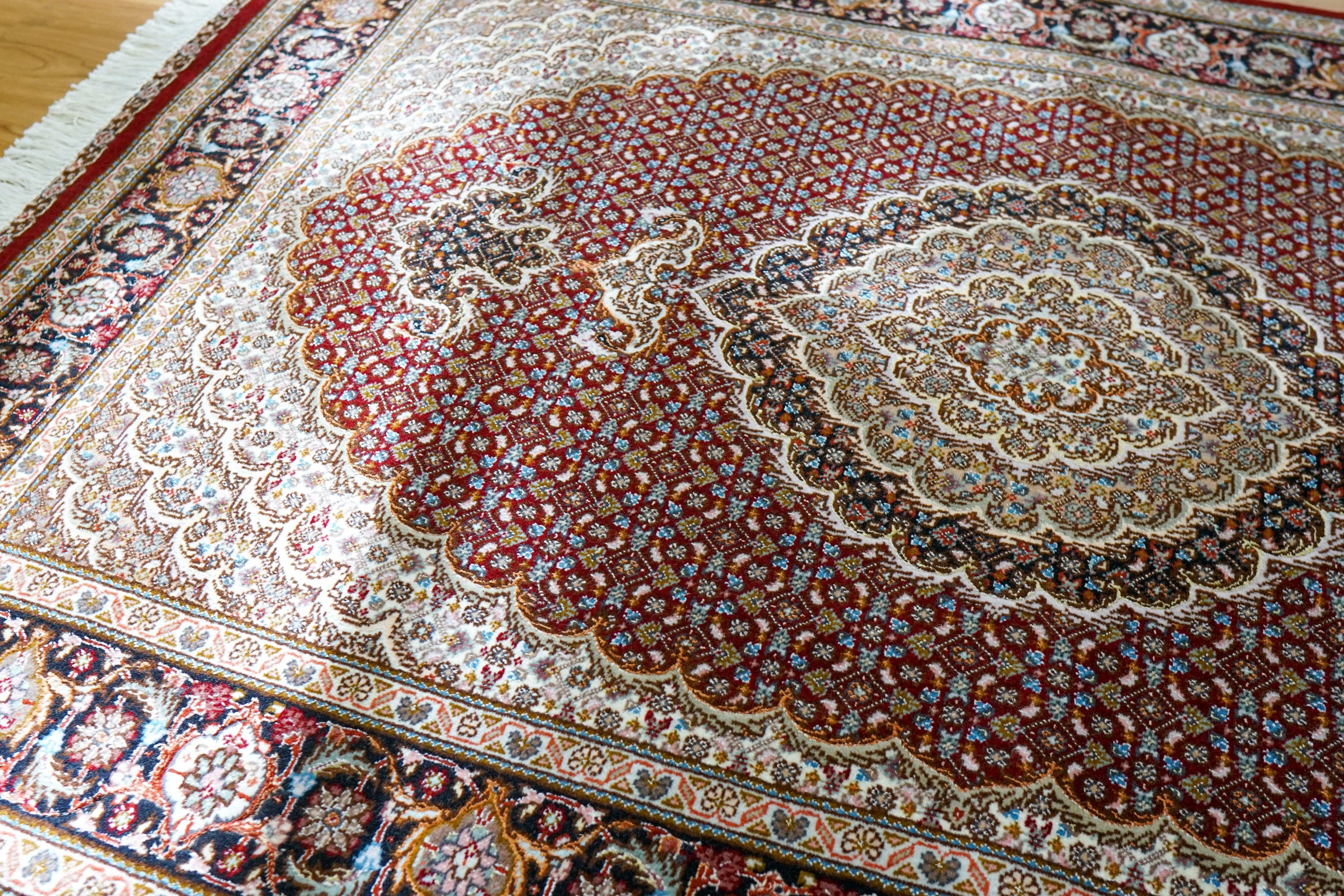 154×100cm 手織り ペルシャ絨毯 タブリーズ産 50RAJ - Decorworks