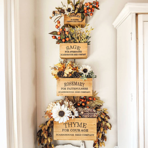 Natural Herb Buckets, Set of 4 - Decor Steals