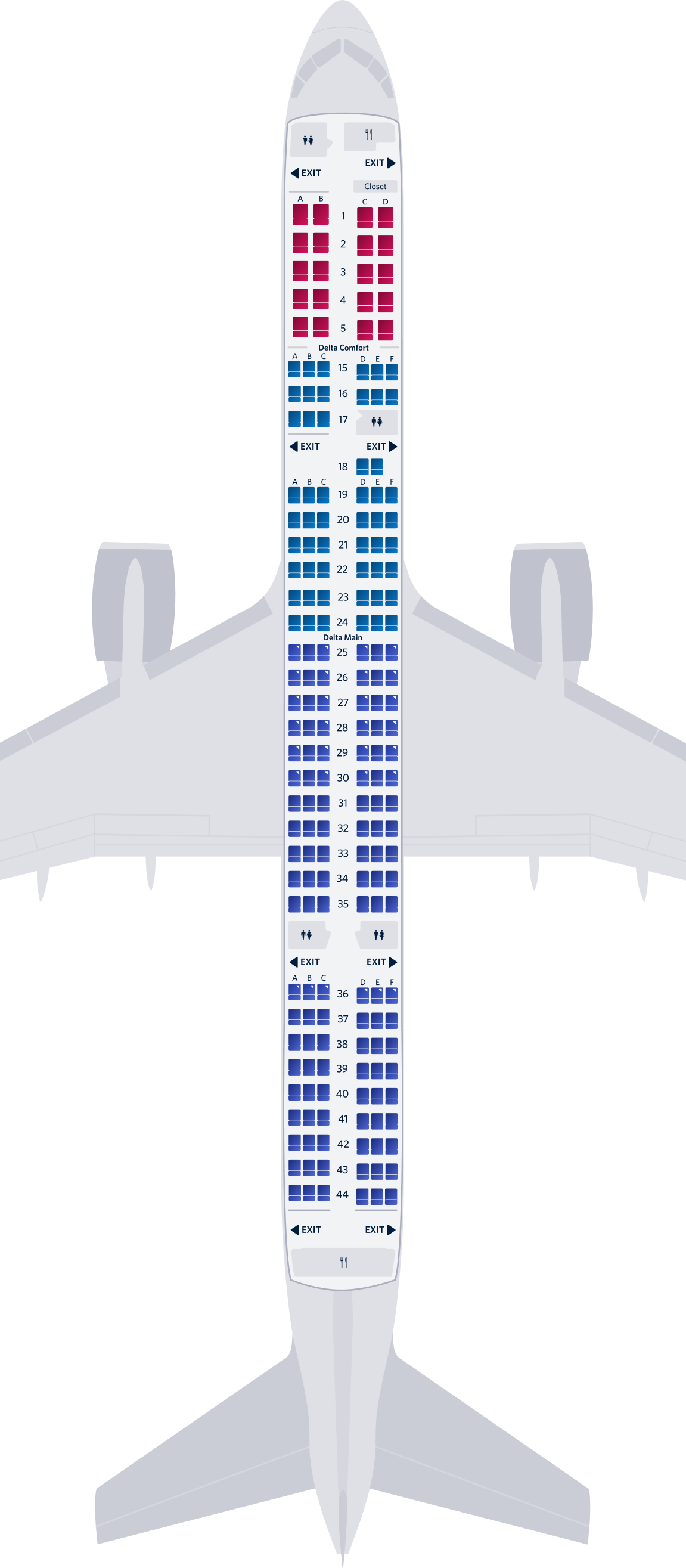 Boeing 757-200 Seat Maps, Specs & Amenities | Delta Air Lines