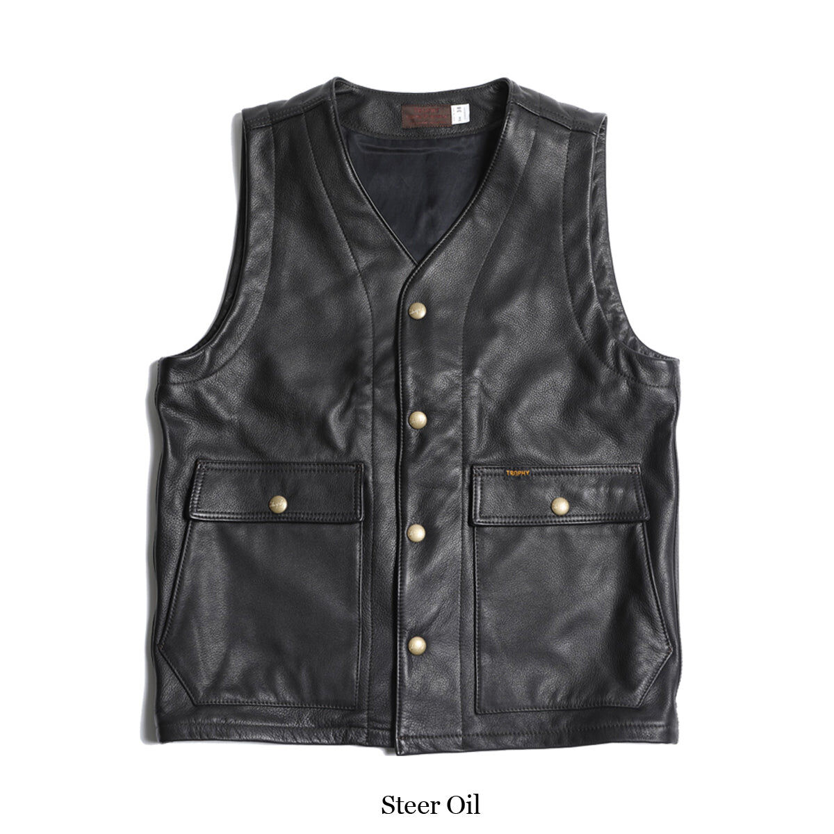 TR-YL07 Rancher Steerhide Vest (Steer Oil)