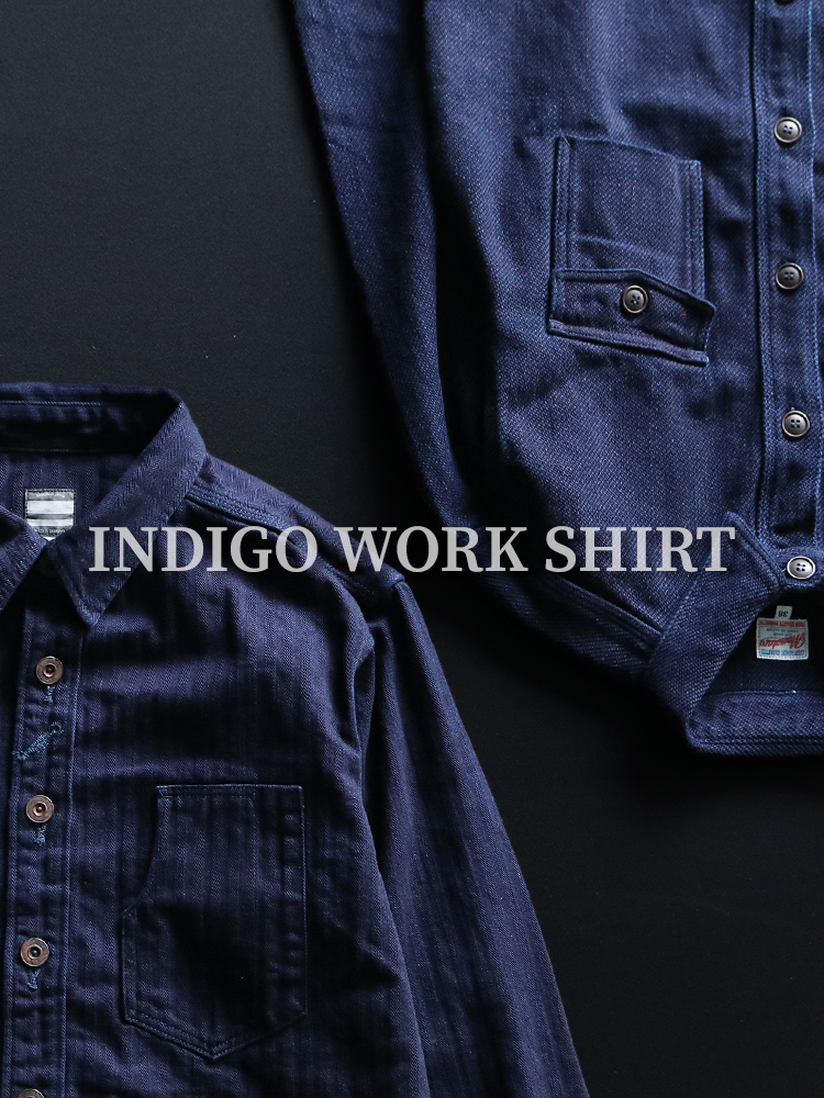 INDIGO WORK SHIRT | デニム研究所 by JAPAN BLUE オンラインショップ