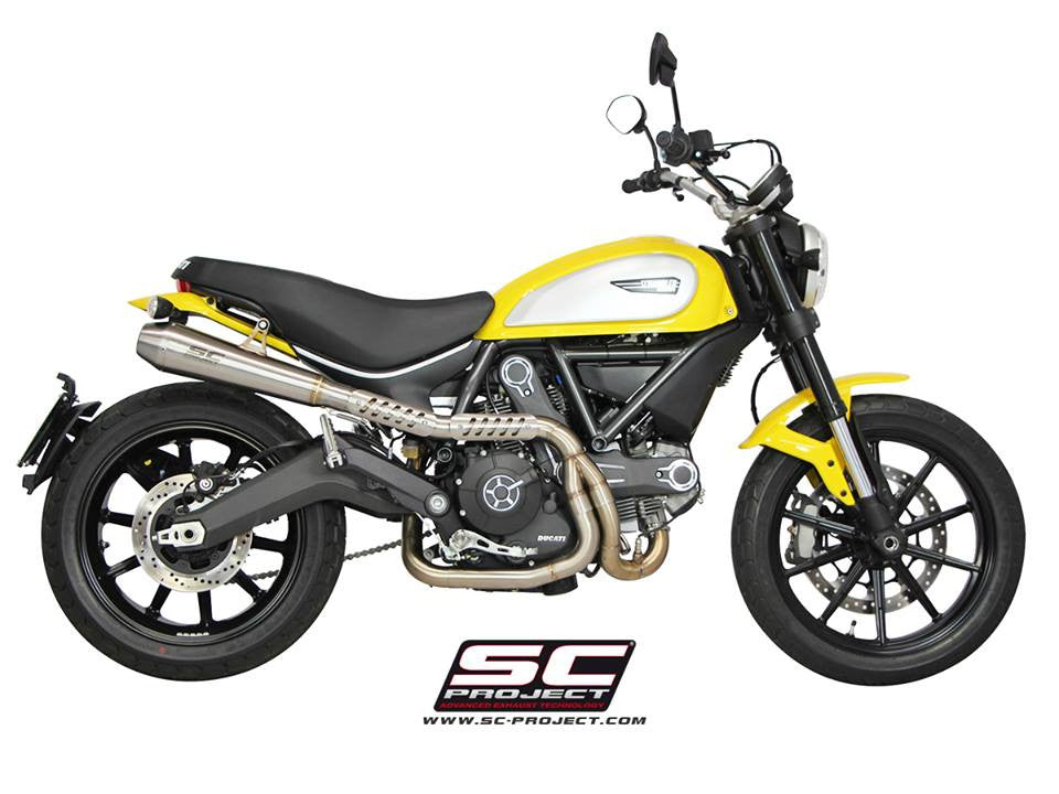 SC PROJECT DUCATI SCRAMBLER FULL SYSTEM 2-1 with CONIC SILENCER