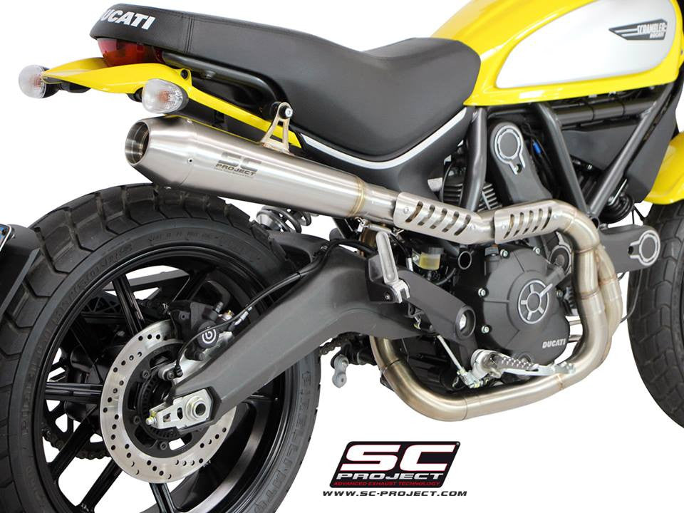 SC PROJECT DUCATI SCRAMBLER FULL SYSTEM 2-1 with CONIC SILENCER